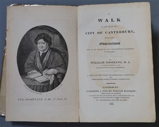 CANTERBURY: Gostling, William - A Walk in and about the City of Canterbury, New edition, 8vo, with frontis and folding